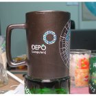 Коричневая кофейная кружка DEPO 