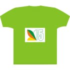 Макет нанесения логотипа на салатовую футболку