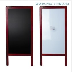 Штендер деревянный меловой и магнитный с окрашенной или неокрашенной рамой